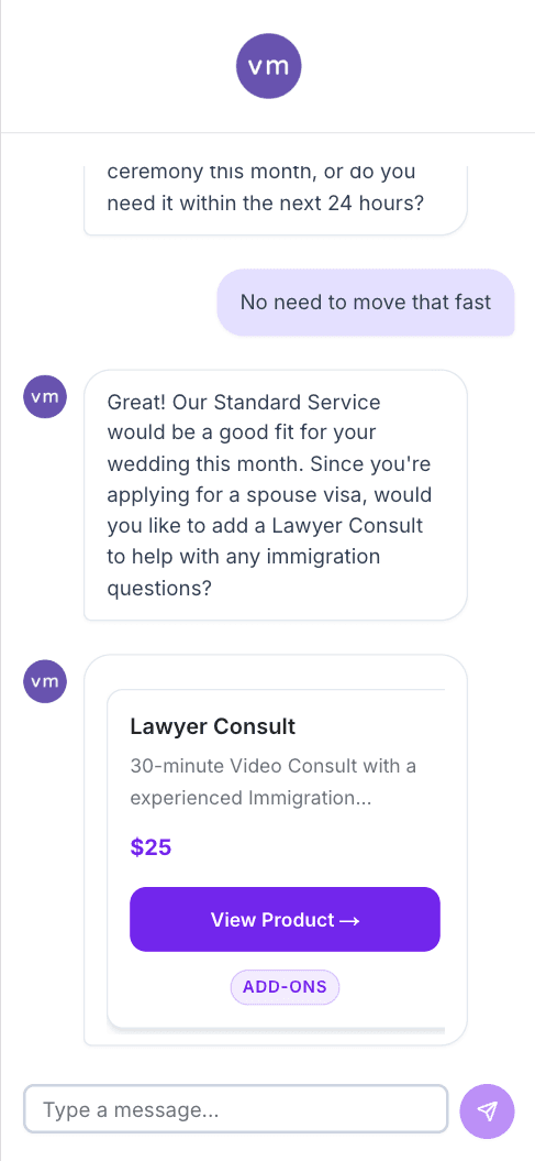 Conversational onboarding: capture and connect