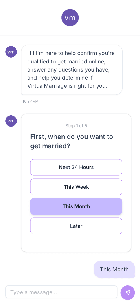 Conversational onboarding: start